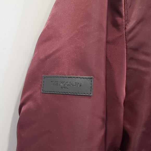 THE KOOPLES MAROON BOMBER JACKET WITH ORANGE LINING - Picture 3 of 15